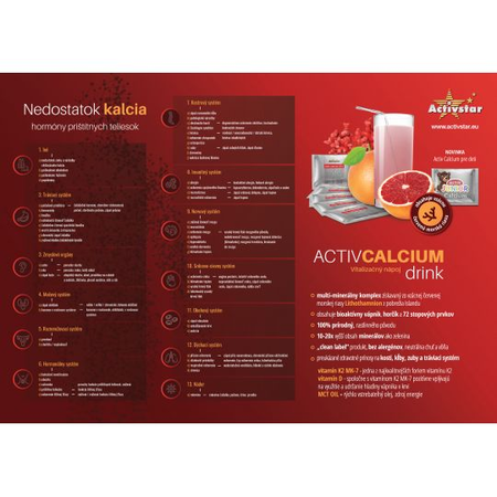 Poster A3 Calcium, das einen Mangel verursacht